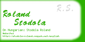 roland stodola business card